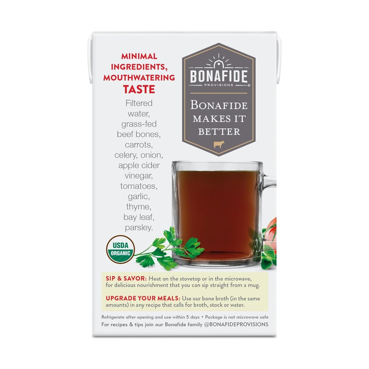 Organic No Salt Added Beef Bone Broth