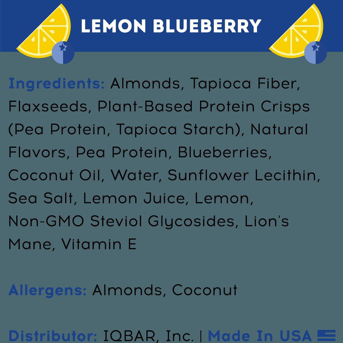Lemon Blueberry Bar (12 CT)