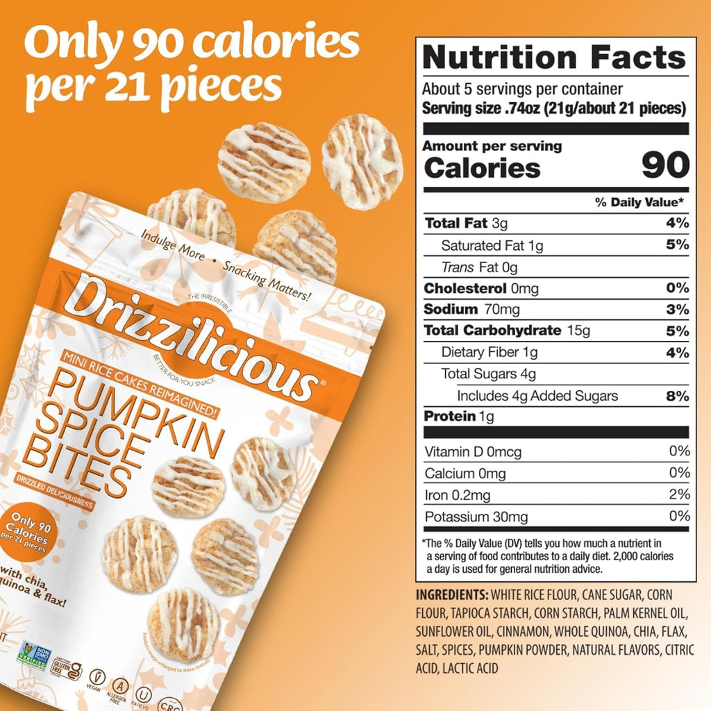 Pumpkin Spice Bites Mini Rice Cakes