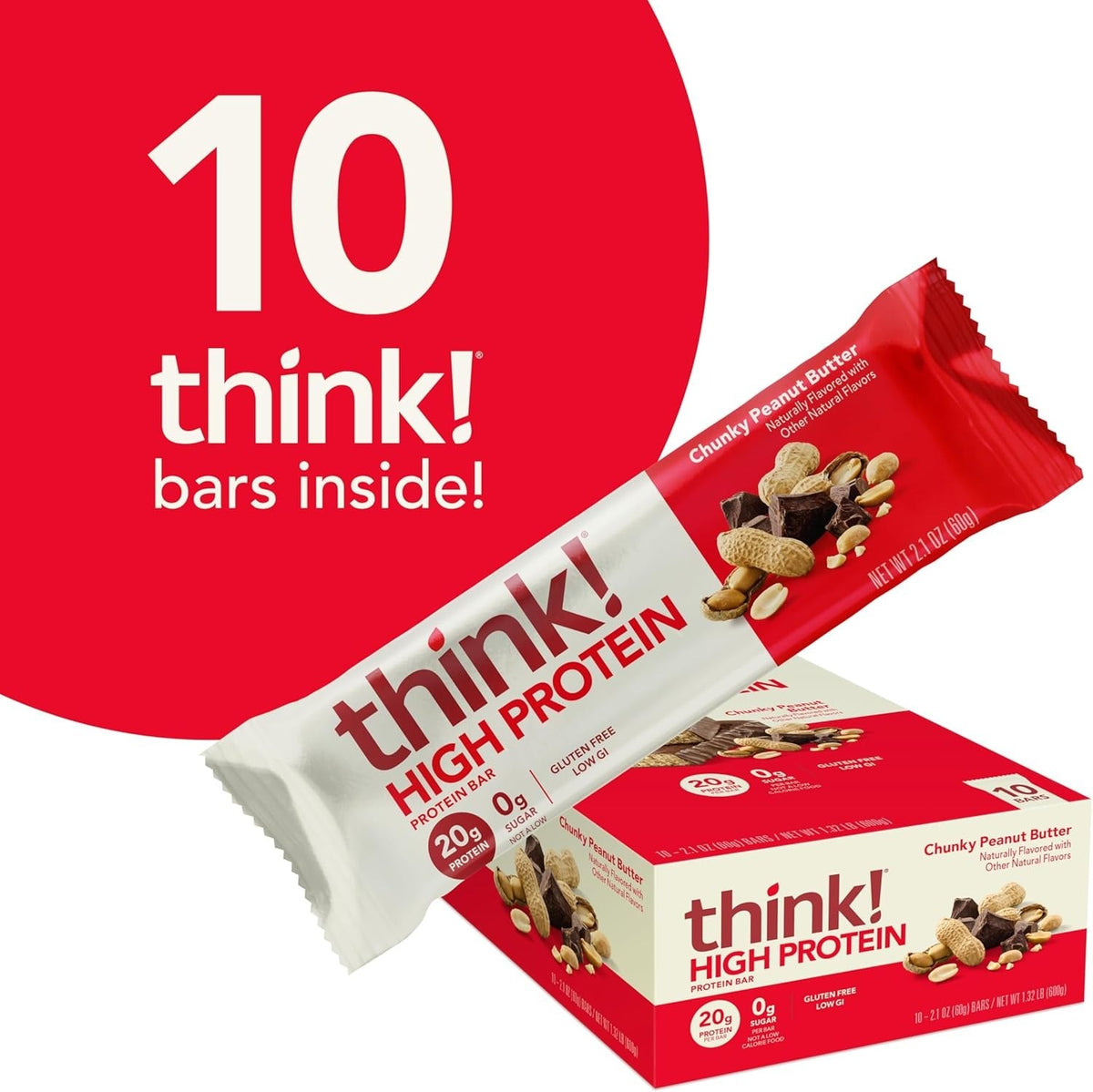 Chunky Peanut Butter Protein Bars (10 CT)