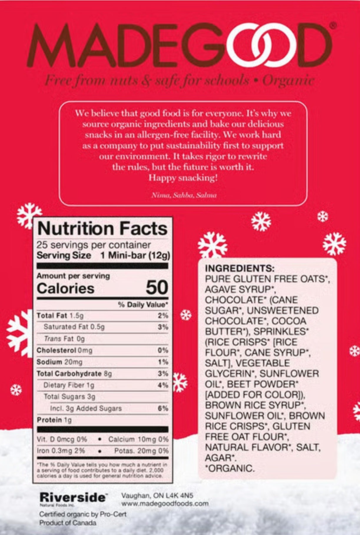Holiday Sprinkles Chocolate Drizzeled Granola Bars