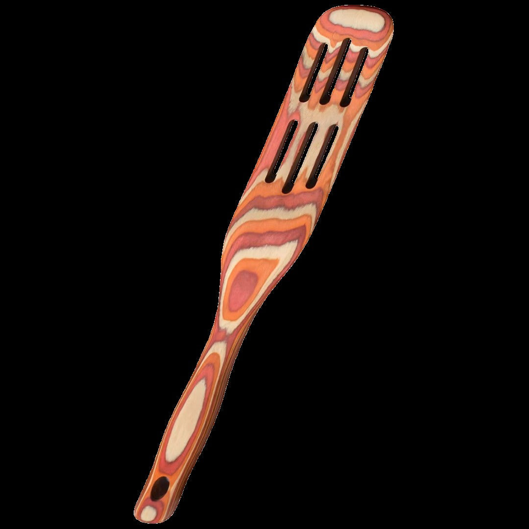 Pakkawood 13-Inch Slotted Spurtle - Red