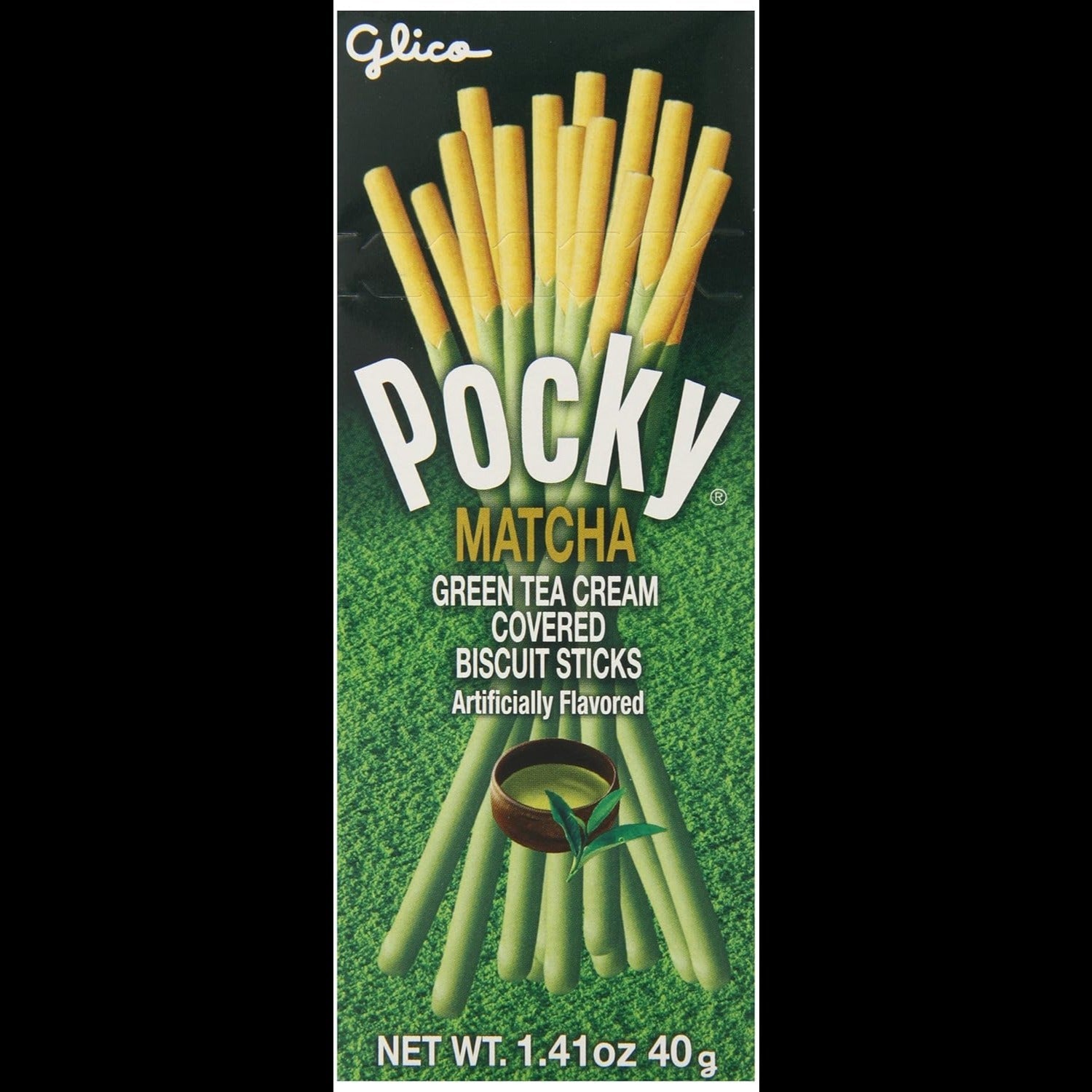 Pocky Matcha Green Tea Cream Covered Biscuit Sticks (20 CT)