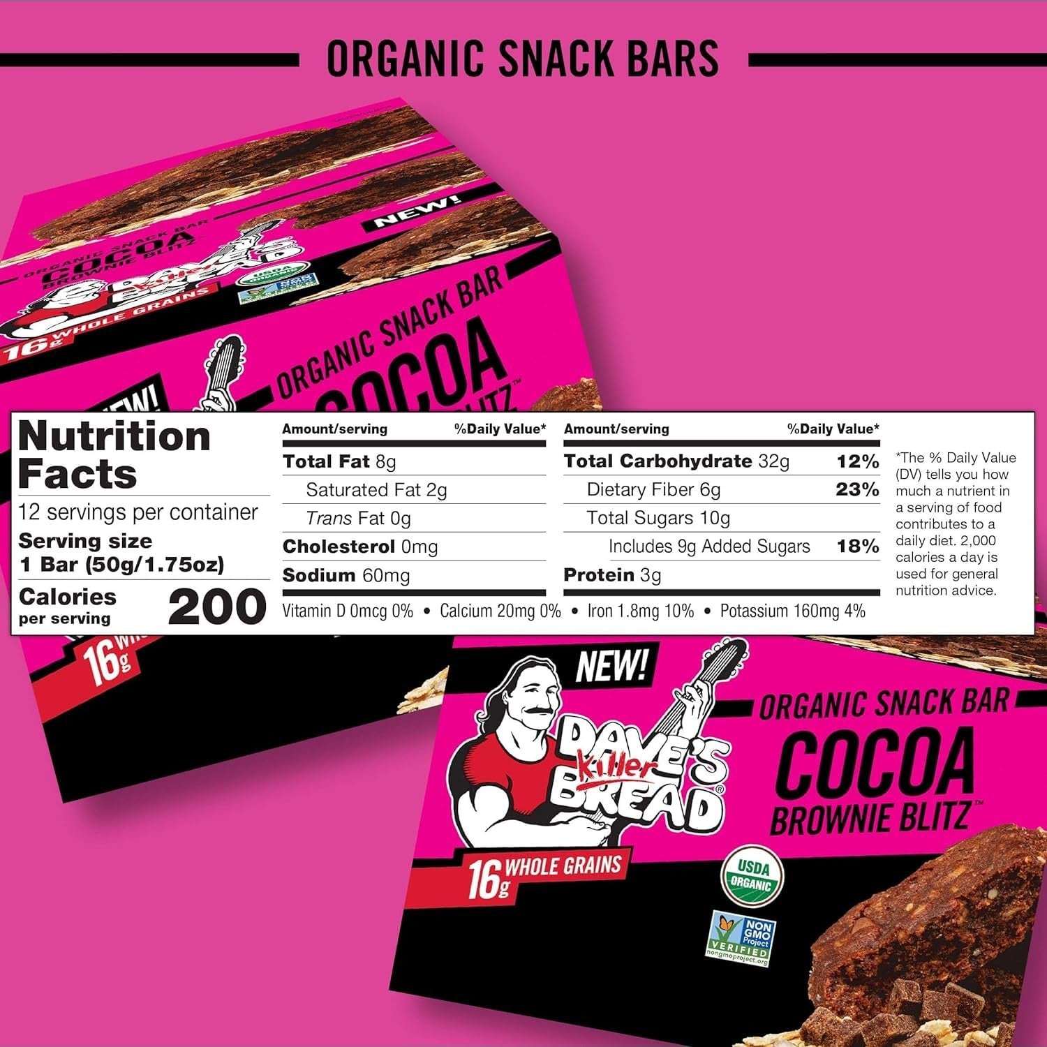 Organic Orange Cocoa Brownie Blitz Bar (12 CT)