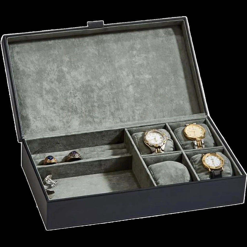 Black Leather Jewelry Box