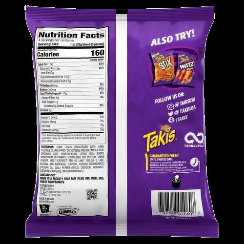 Corn Snack Sticks, Fuego