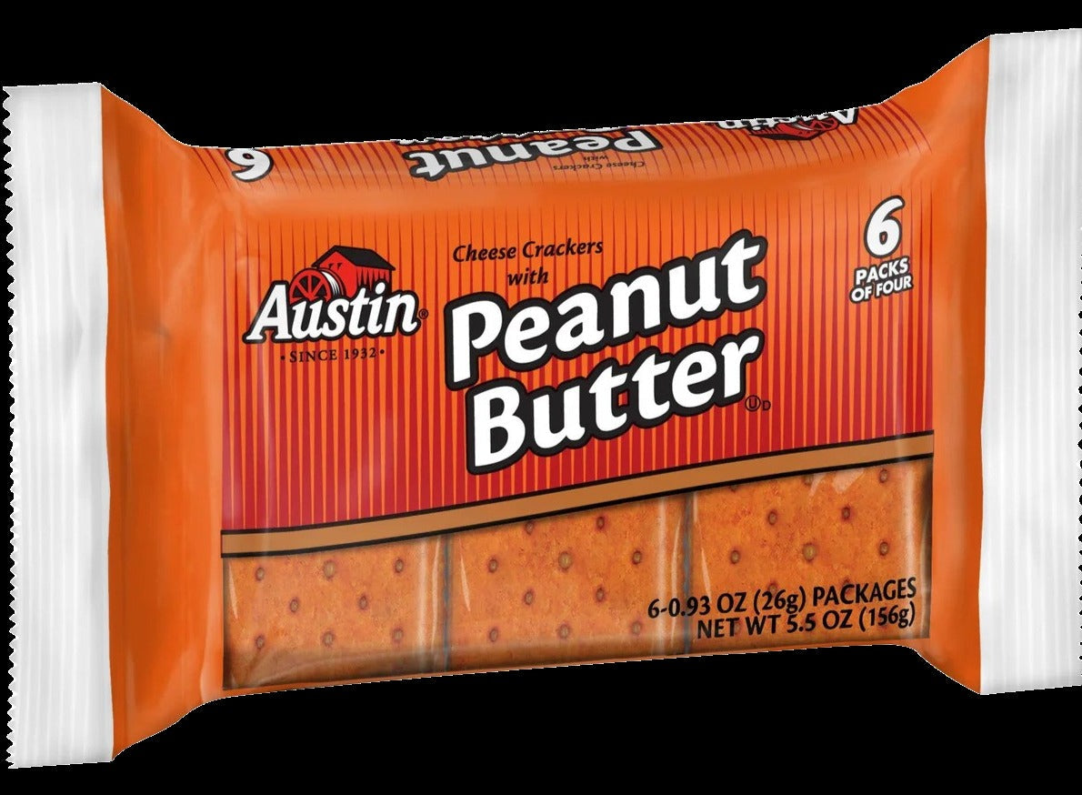 Cheese Cracker With Peanut Butter