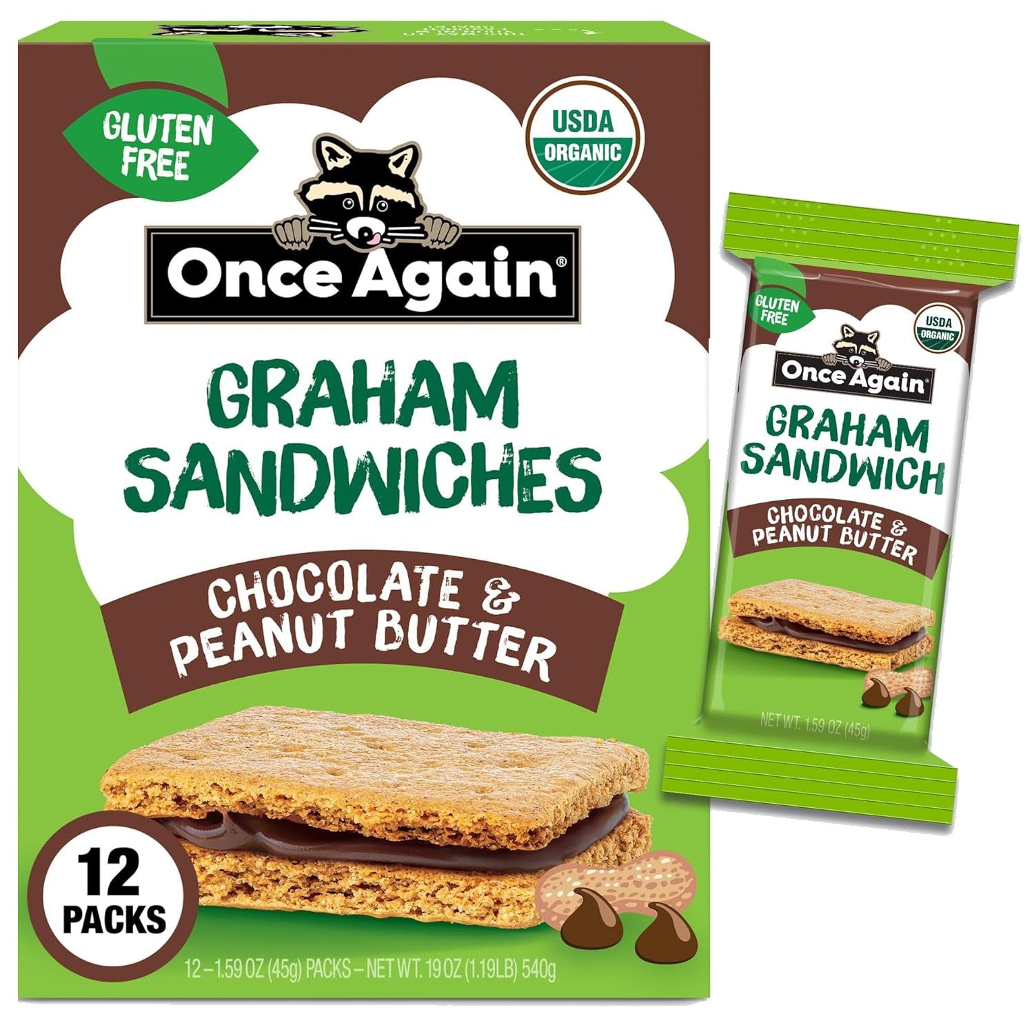 Chocolate Peanut Butter Graham Cracker Sandwiches (12 CT)