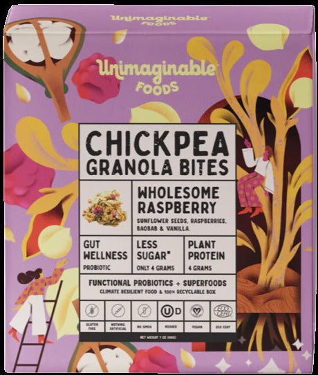 Wholesome Raspberry Chickpea Granola Bites