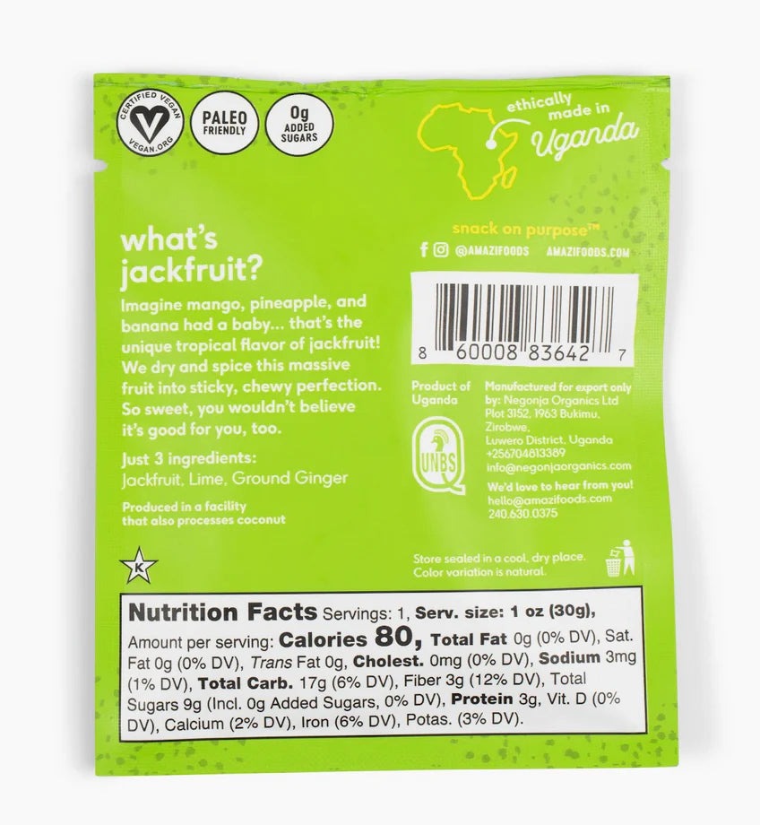 Ginger Lime Dried Jackfruit (12 Pack)