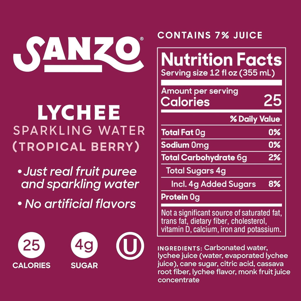 Lychee Sparkling Water (6 Pack)