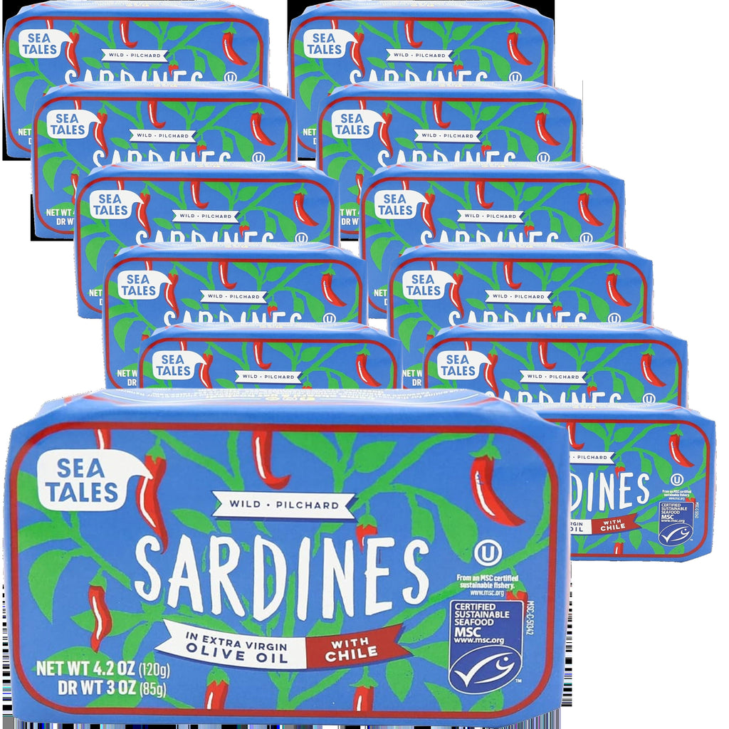 Sardines in Olive Oil With Chili (12 Pack)
