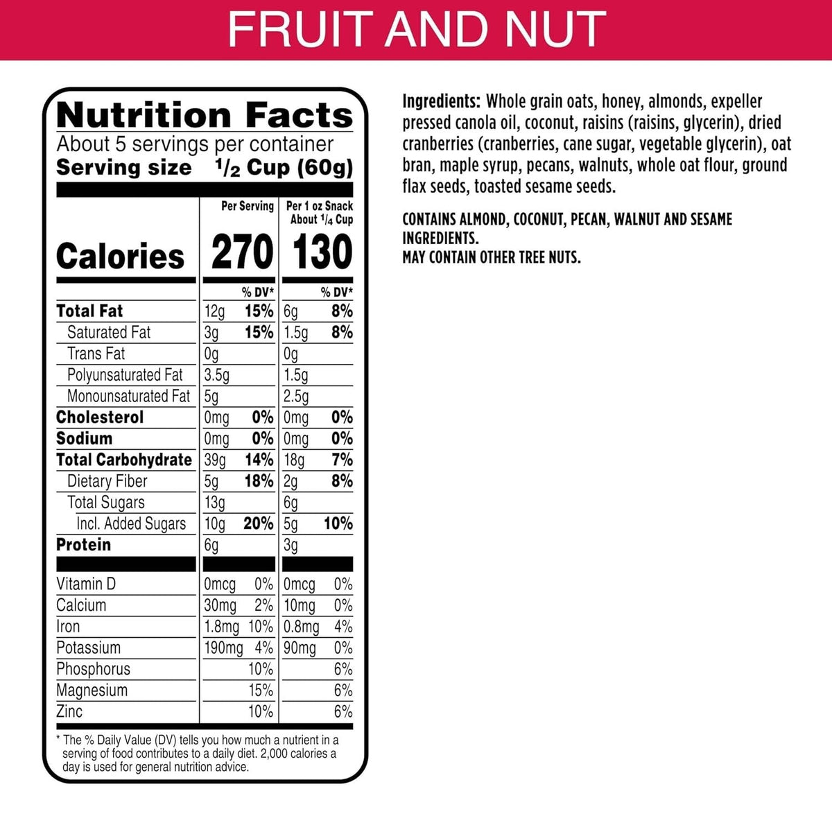 Fruit & Nut Granola
