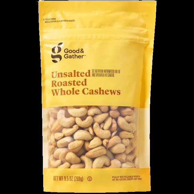 Unsalted Roasted Whole Cashews