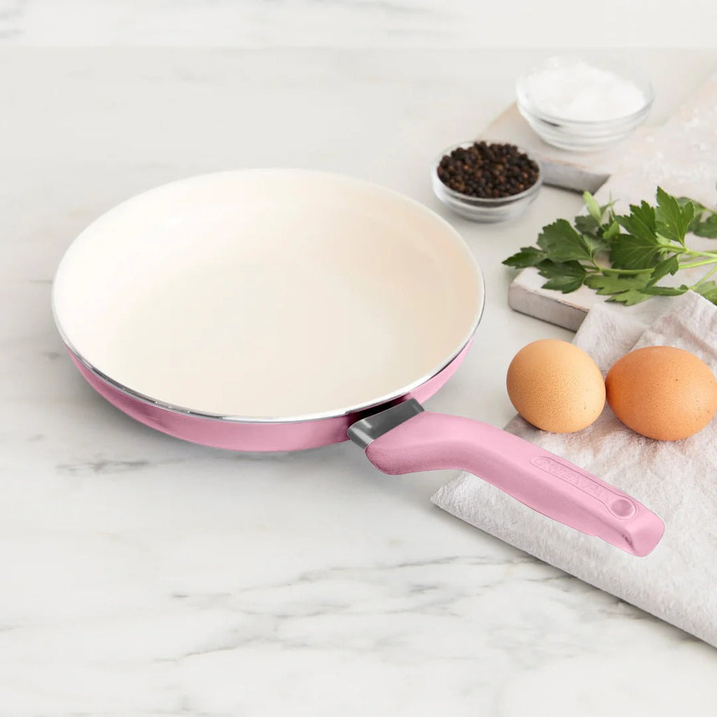 Rio Ceramic NS 8inches Fry Pan W/ Spatula - Pink
