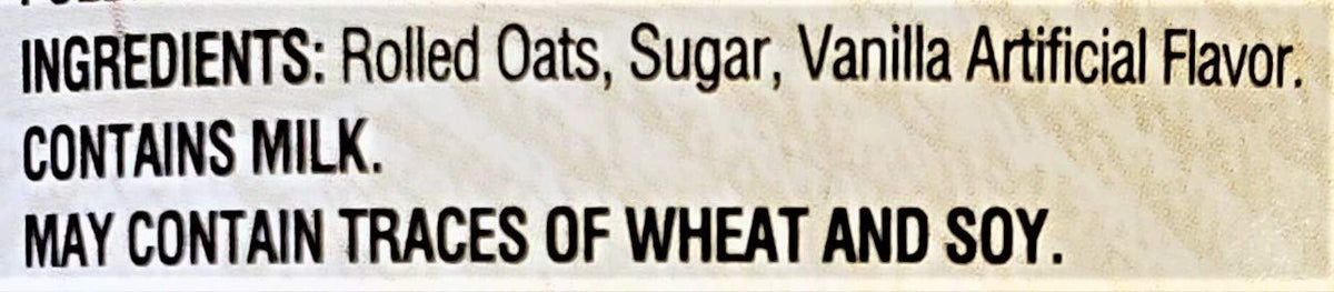 Vanilla Instant Oats