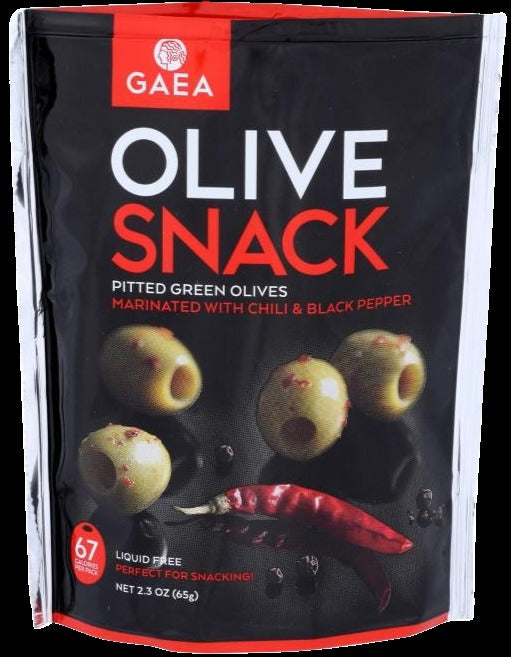 Chili Marinated Pitted Green Olive Snackpack (8 Pack)