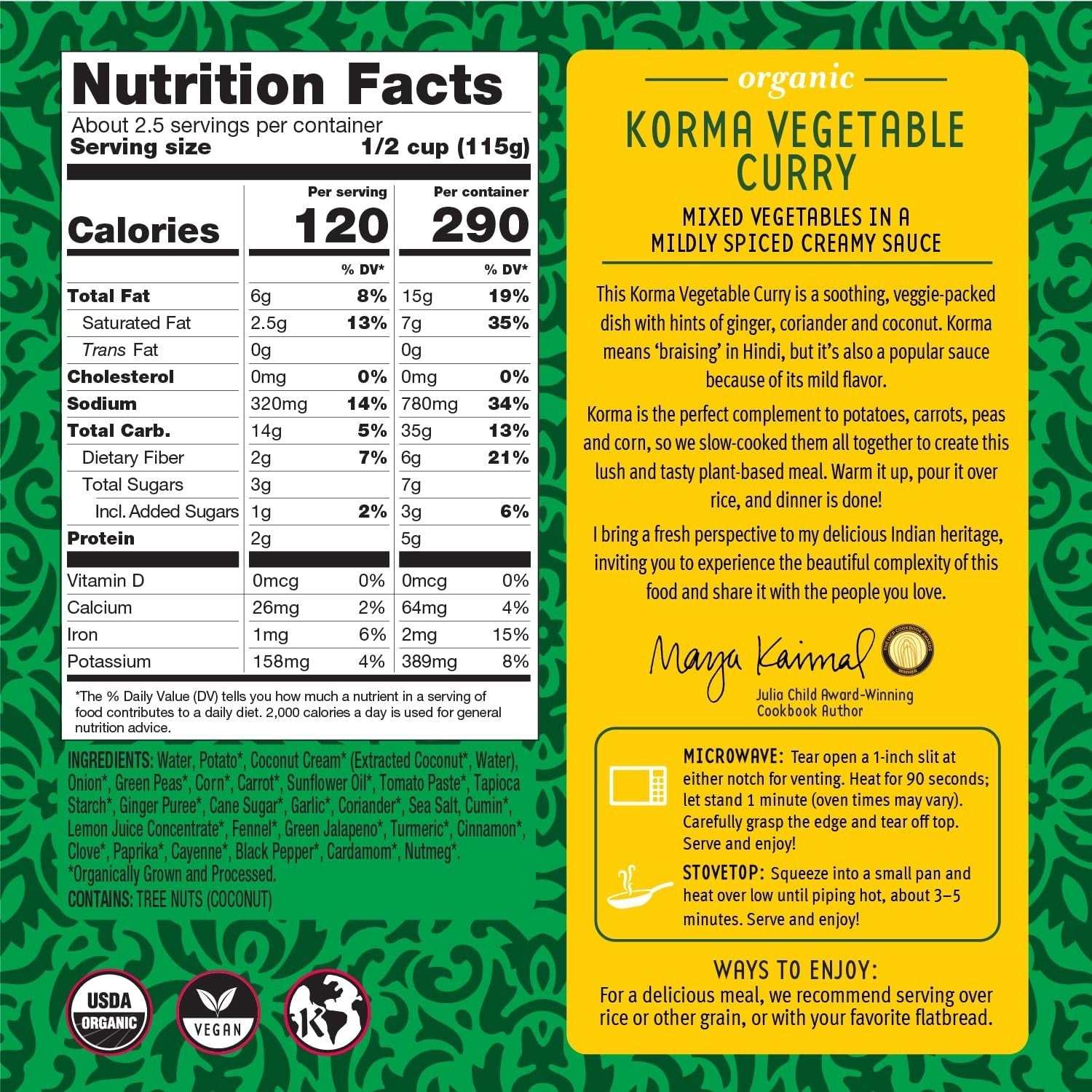 Korma Vegetable Curry (6 CT)