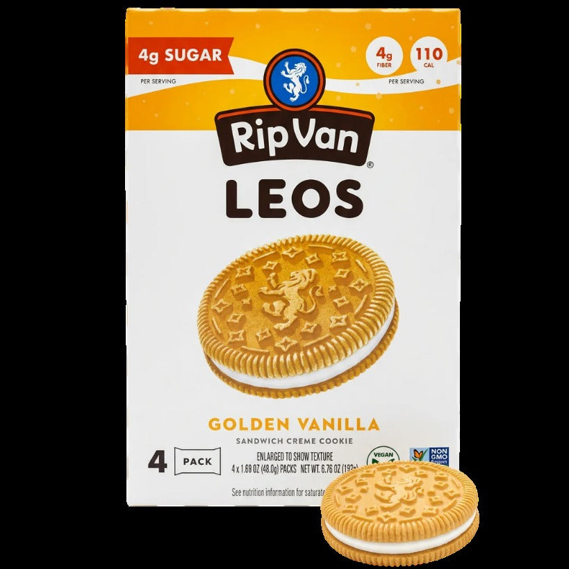 Leos Golden Vanilla Sandwich Creme Cookies (4 Pack)