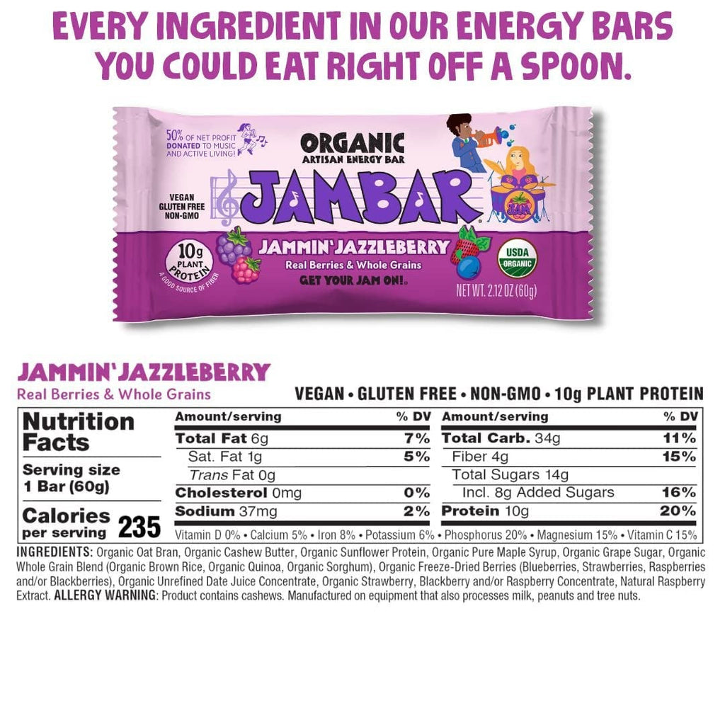 Organic Jammin Jazzleberry Bar (12 Pack)