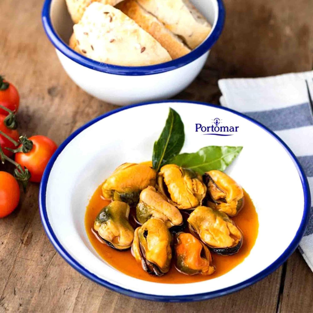 Spanish Seafood Tapas Mix (Mussels, Sardines, Squid)