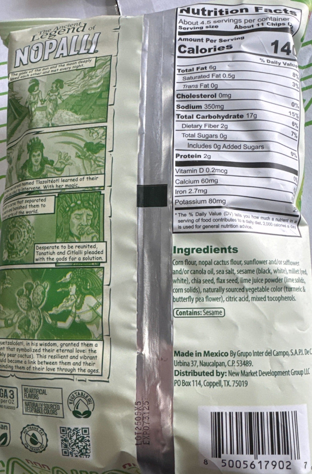 Lime Cactus Tortilla Chips