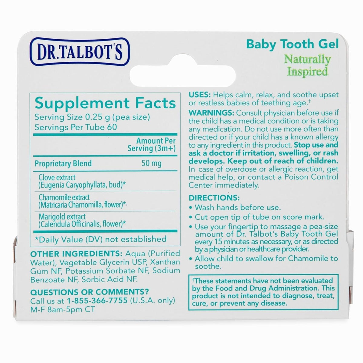 Baby Tooth Gel With Chamomile & Clove