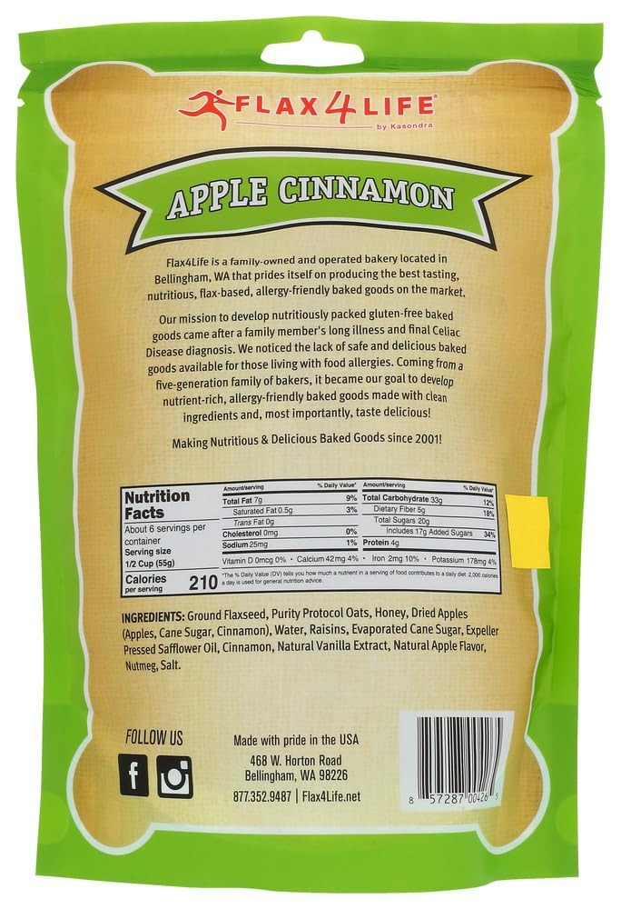Apple Cinnamon Flax Granola