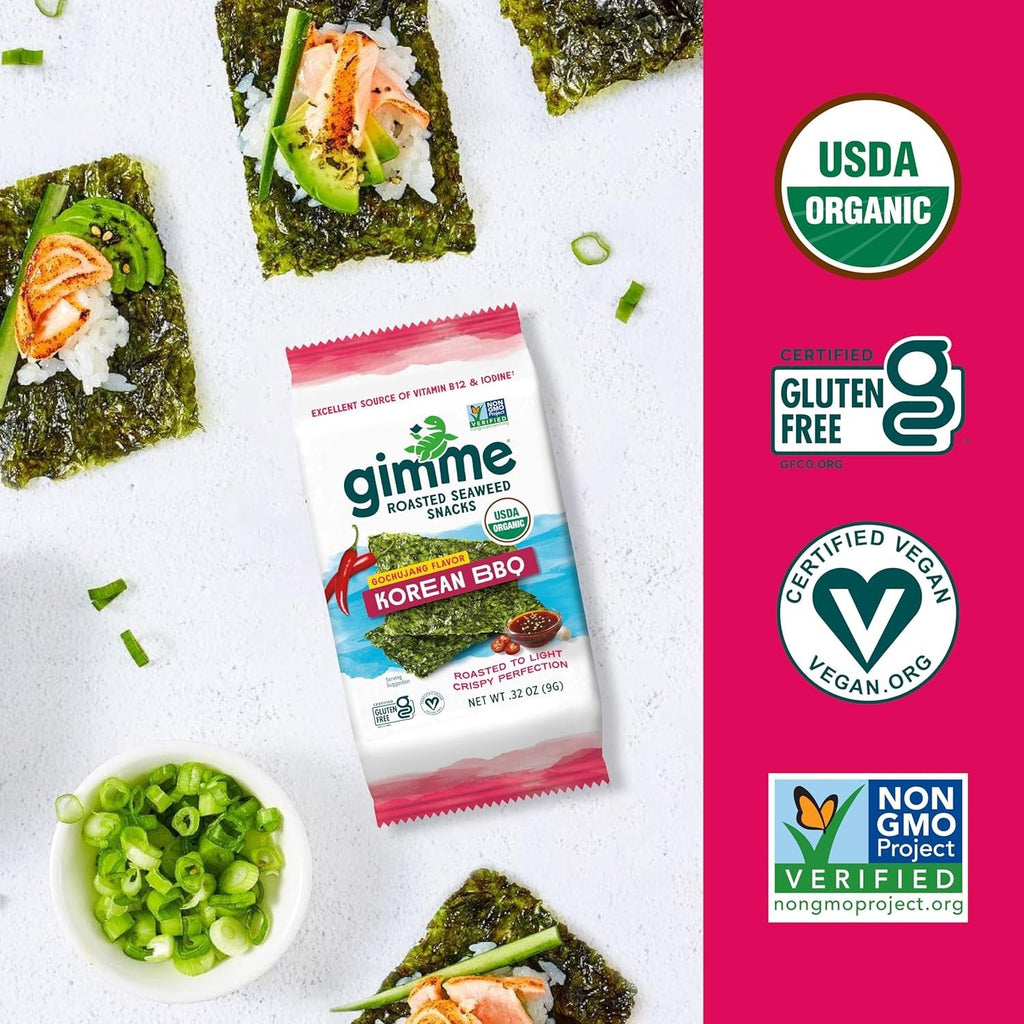 Roasted Korean BBQ Seaweed (6 Pack)