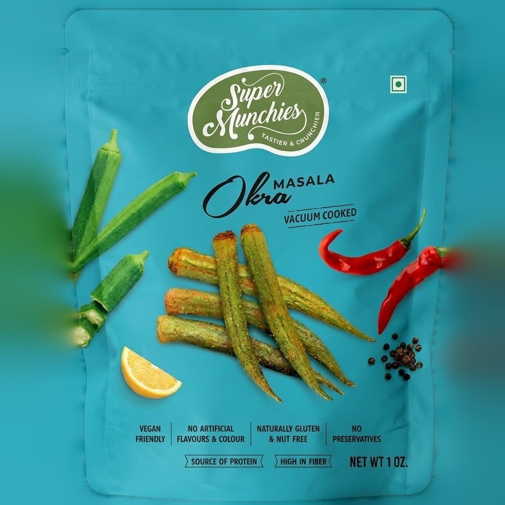 Masala Spiced Okra Chips