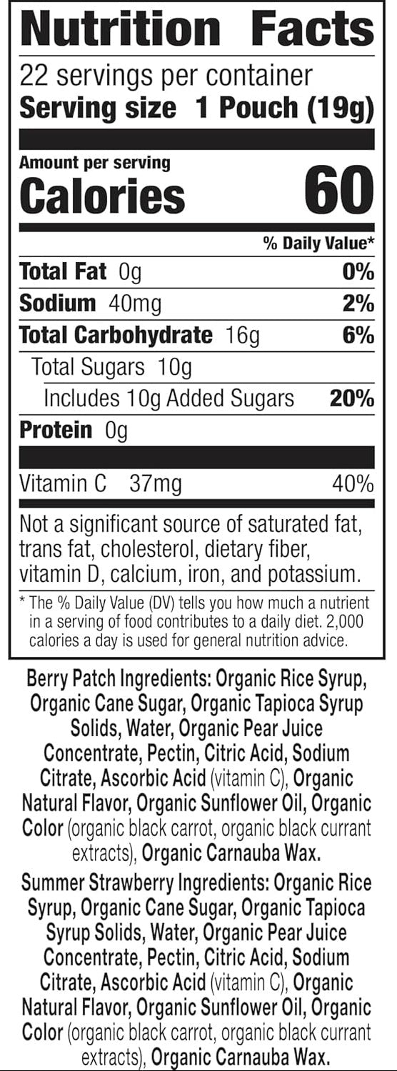 Organic Bunny Fruit Flavored Snacks - Variety Pack