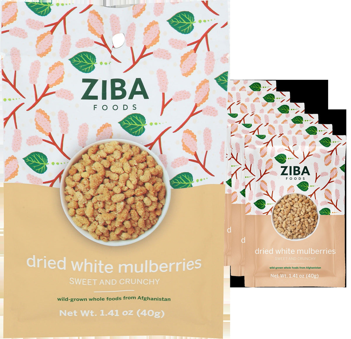Dried White Mulberries (6 Pack)