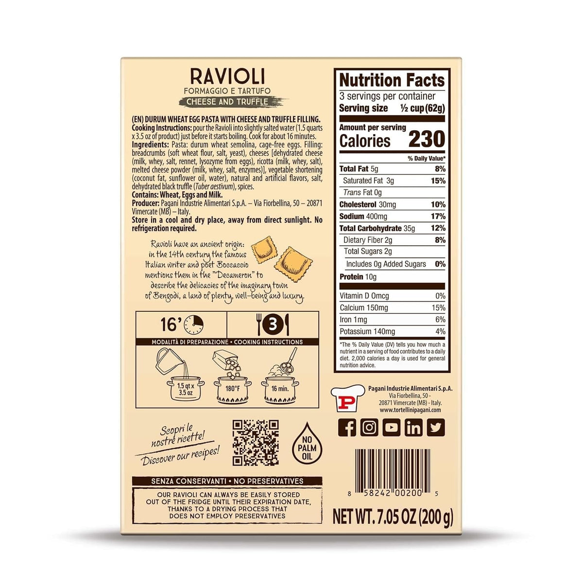 Ravioli with Cheese & Truffle