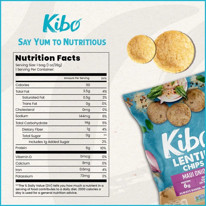Lentil Chips with Maui Onion (6 Pack)