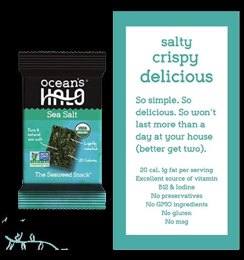 Sea Salt Seaweed Snacks (12 Pack)