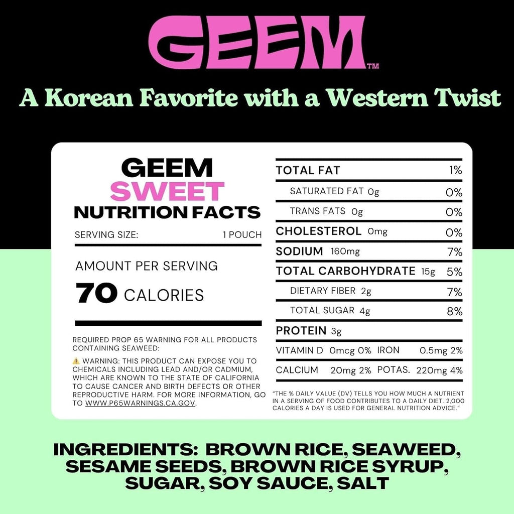 Sweet Korean Seaweed Chips