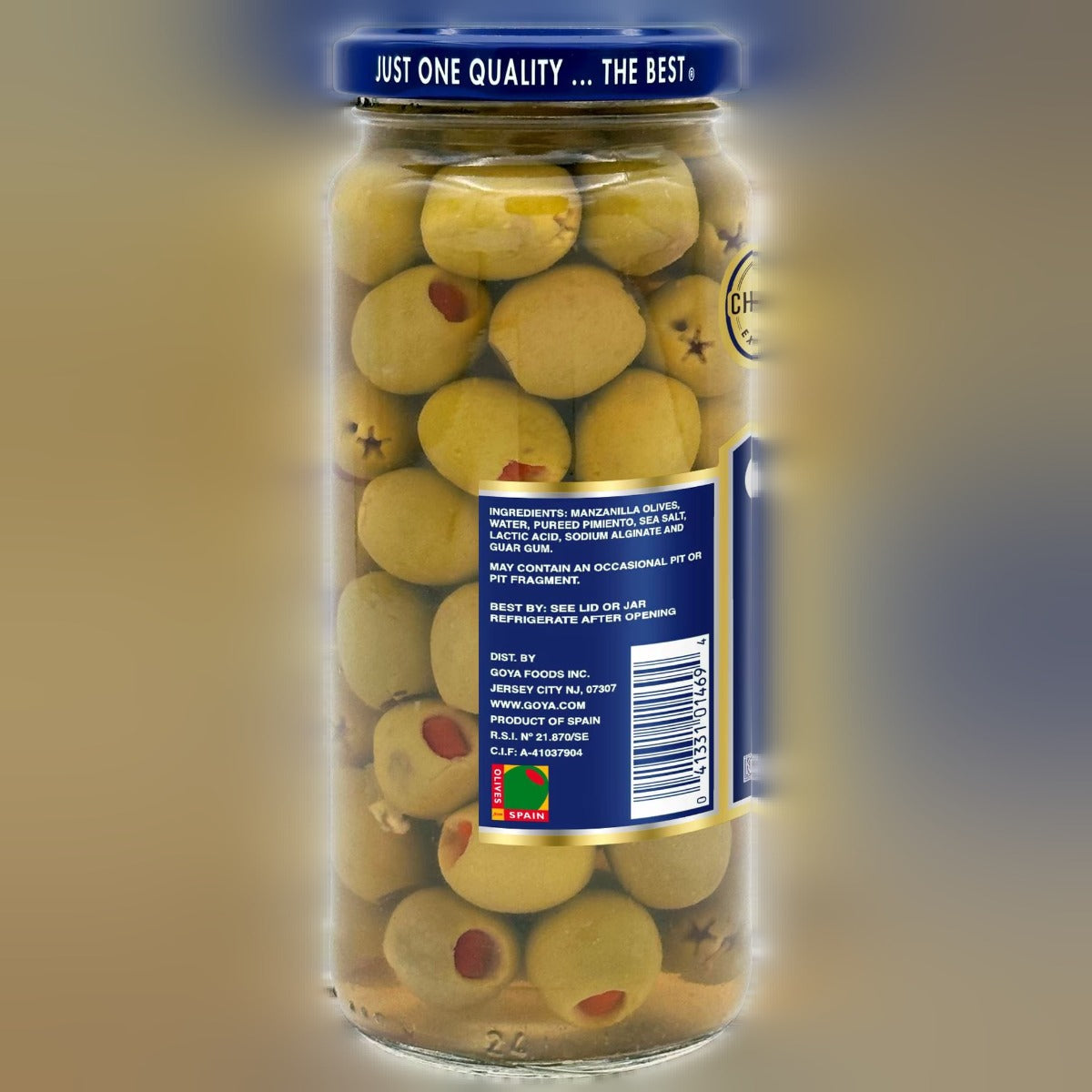 Manzanilla Spanish Olives Stuffed with Minced Pimientos