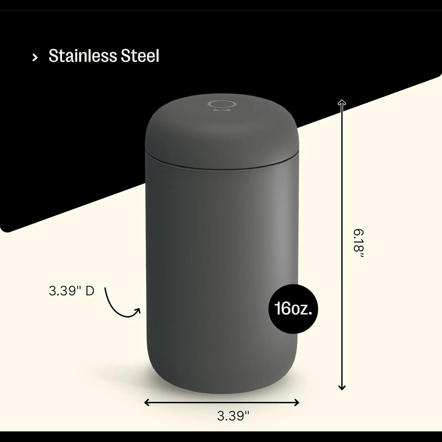 16oz Carter Everywhere Wide Travel Mug - Slate Gray