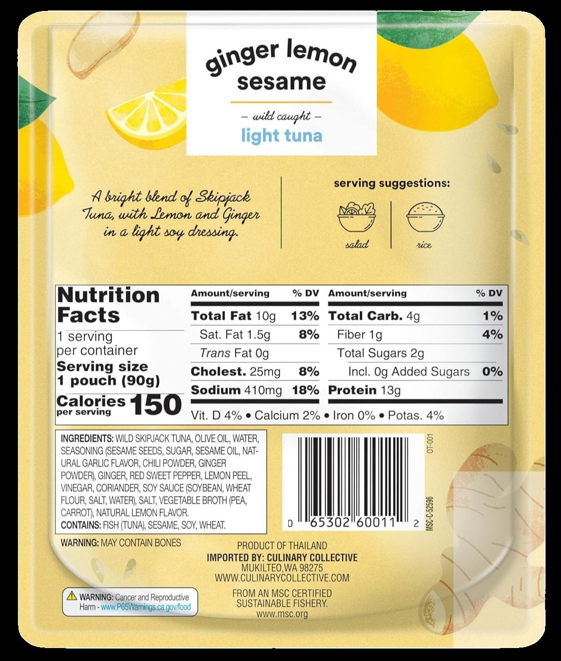 Tuna with Ginger Lemon Sesame (24 Pack)