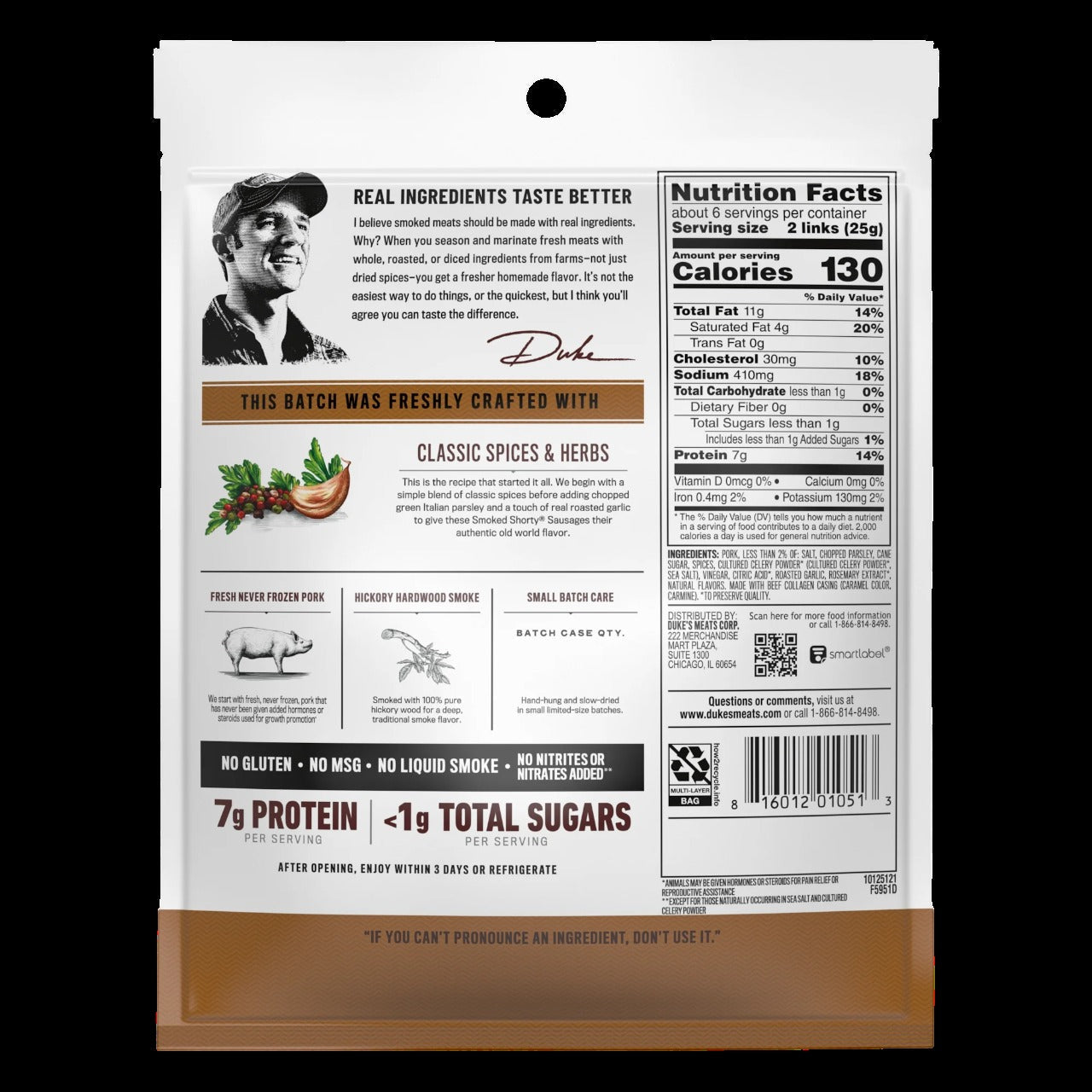 Original Recipe Shorty Smoked Sausages