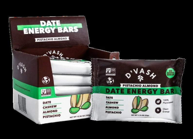 Cashew Almond Pistachio Date Energy Bar (6 Pack)