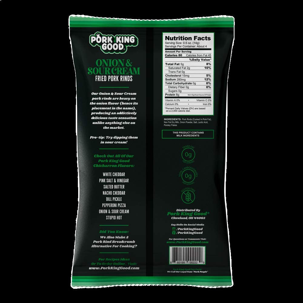 Onion & Sour Cream Pork Rinds (12 CT)