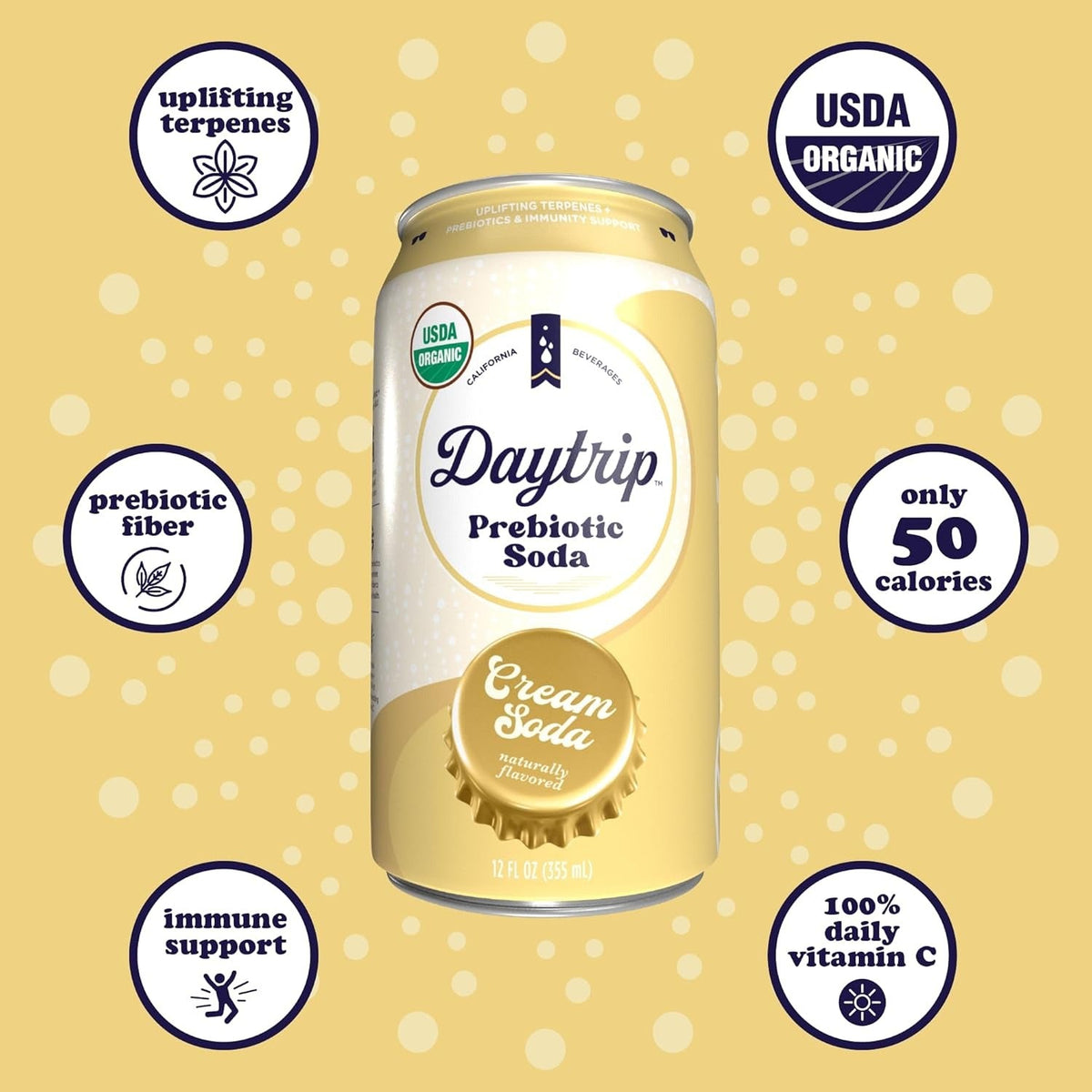 Organic Prebiotic Cream Soda (12 CT)