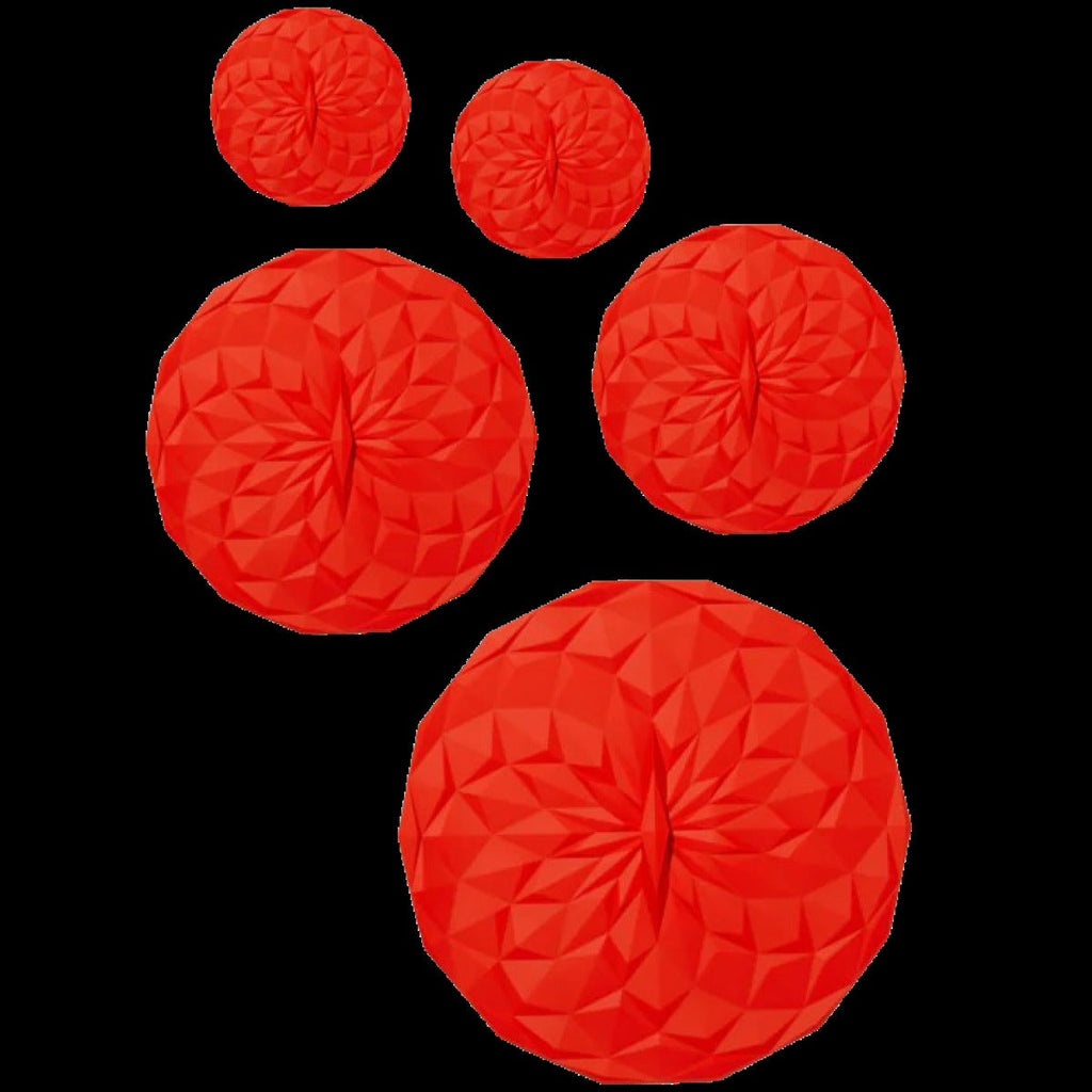 5-Piece Silicone Suction Lids Set - Red