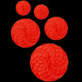 5-Piece Silicone Suction Lids Set - Red