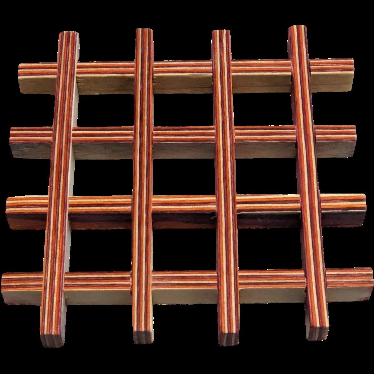 Pakkawood Coasters - Red (4 CT)