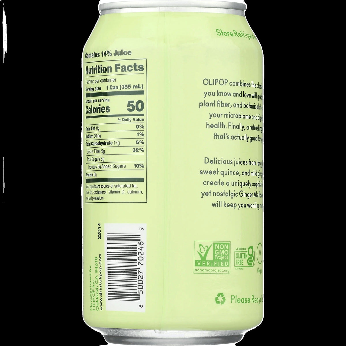 Ginger Ale Prebiotic Soda (12 Pack)