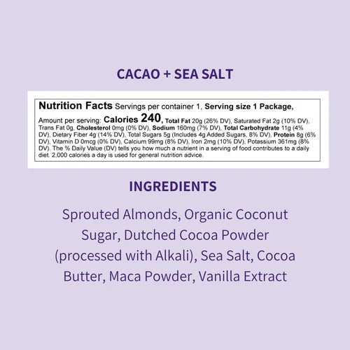 Almond Sprouted Cacao Sea Salt (8 Pack)