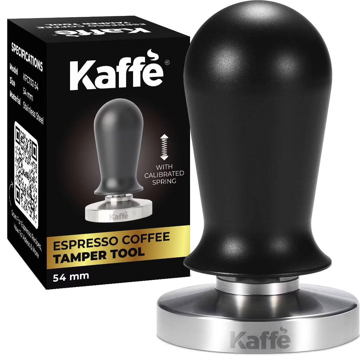 Espresso Coffee Tamper with Spring - 54 mm