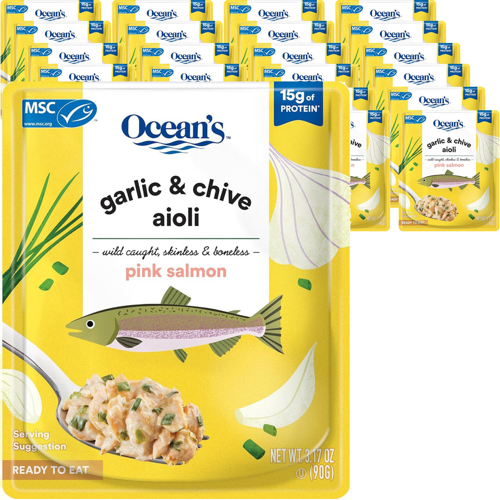 Salmon with Garlic and Chive Aioli (24 Pack)